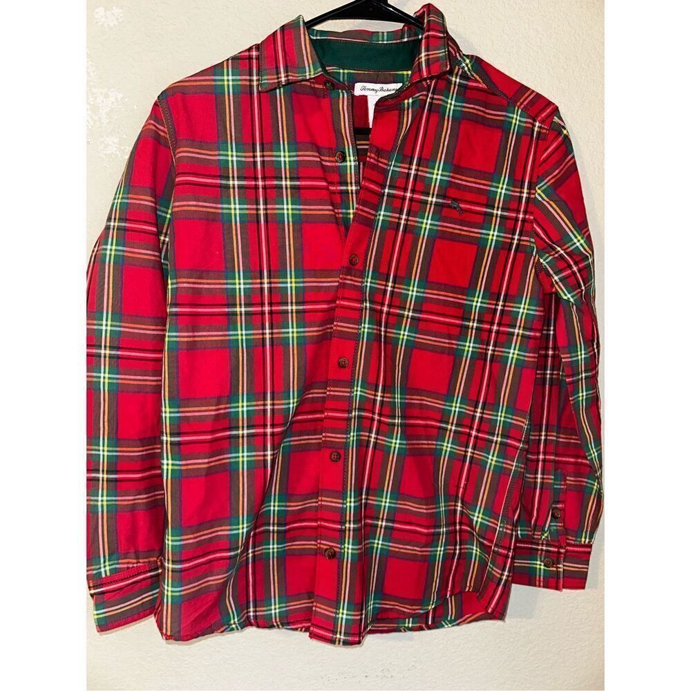 NWOT Kids Tommy Bahama Plaid Button Up